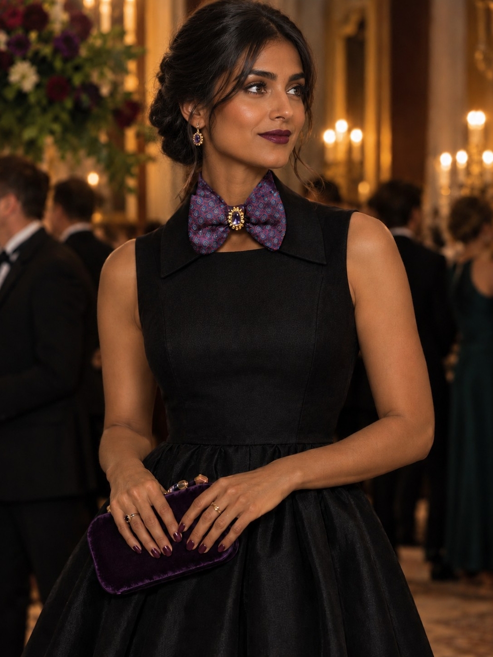 Silk Women's Bowtie - Handmade From Upcycled Necktie
